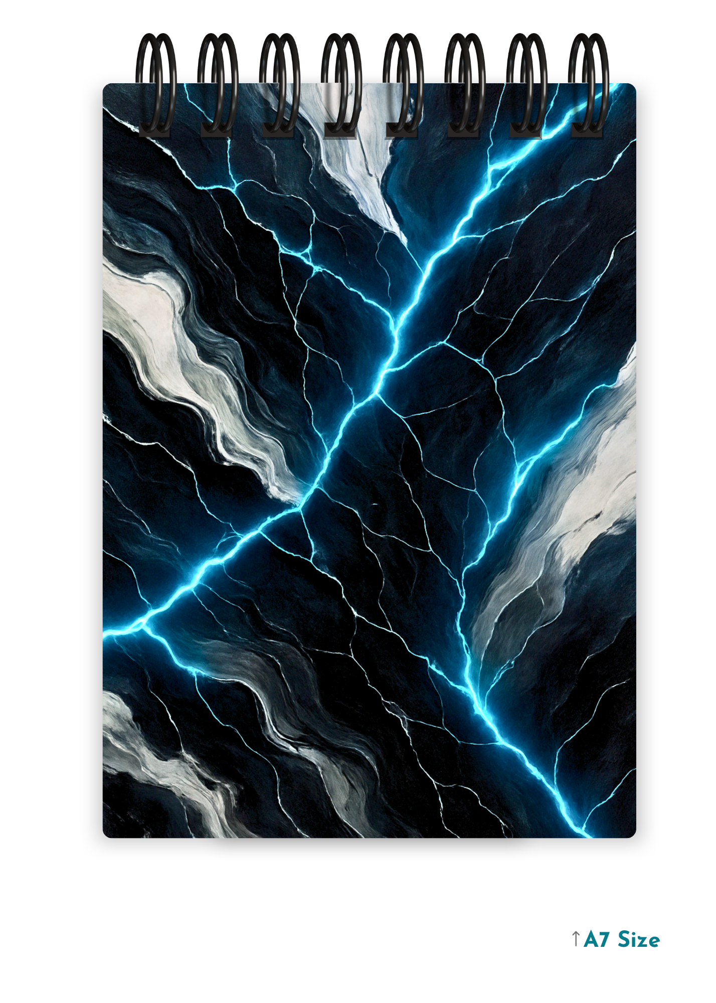 MARBLED CURRENT cover page - A7 Size Pocket Notepad