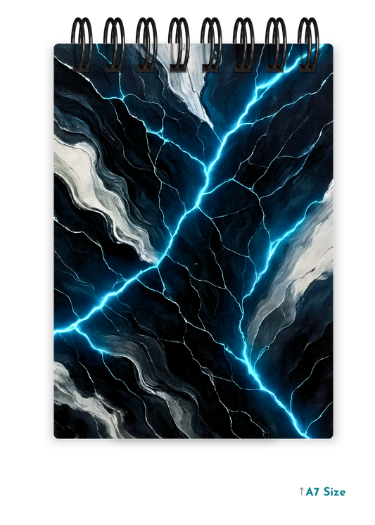MARBLED CURRENT cover page - A7 Size Pocket Notepad