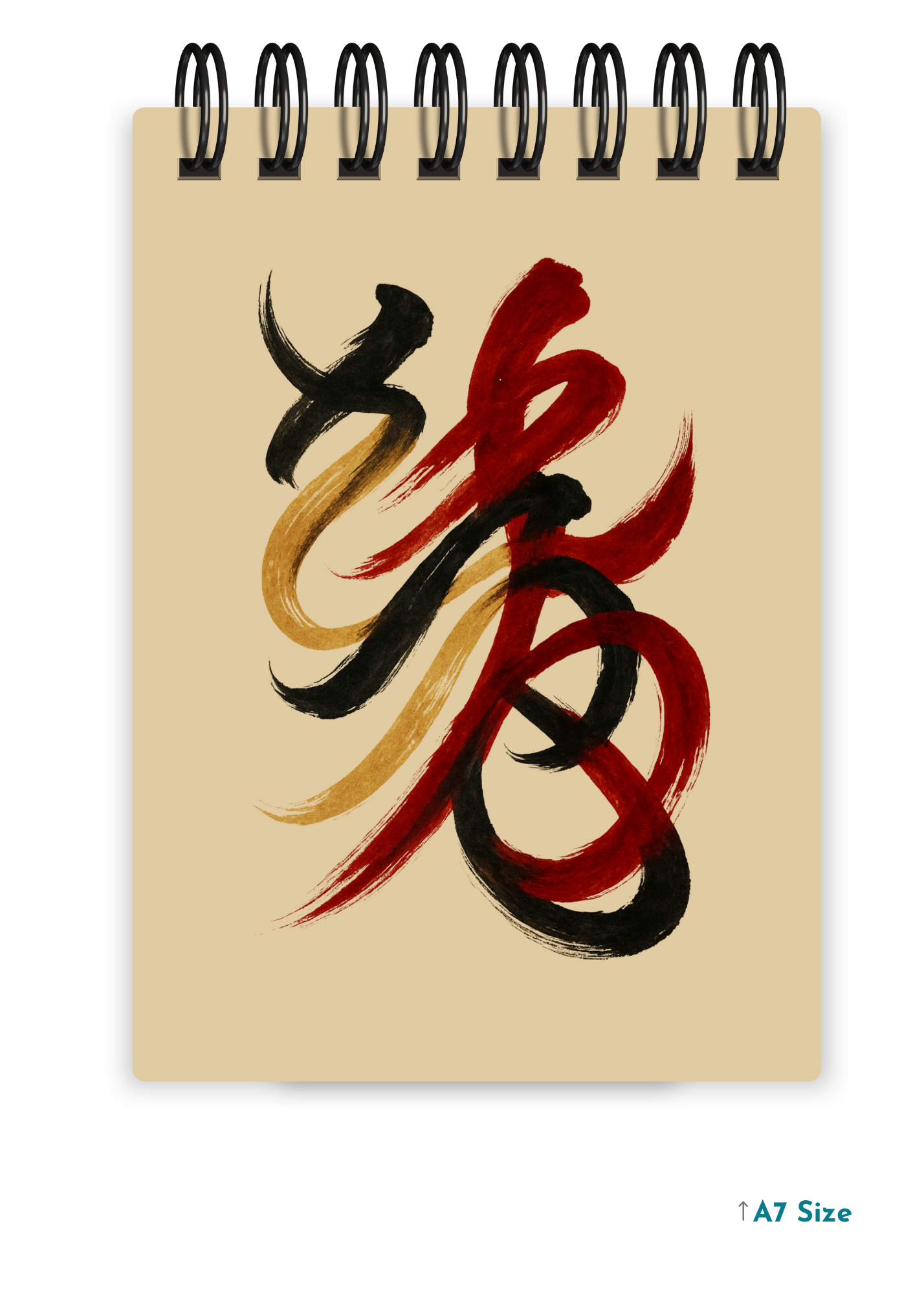 CALLIGRAPHIC FLOW cover page - A7 Size Pocket Notepad