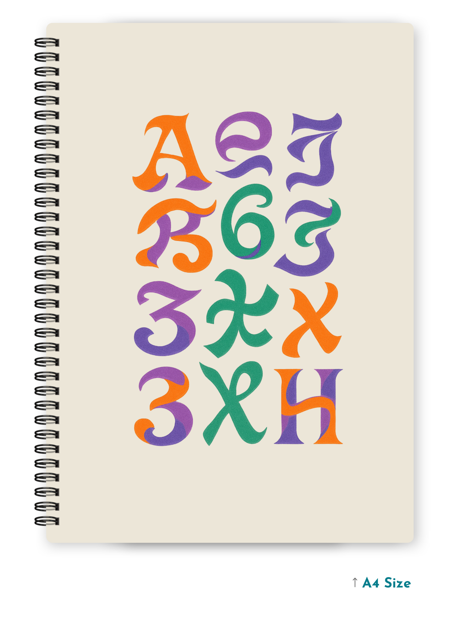 LETTERS IN FLUX cover page - A4 / B5 Size Wiro Notebook