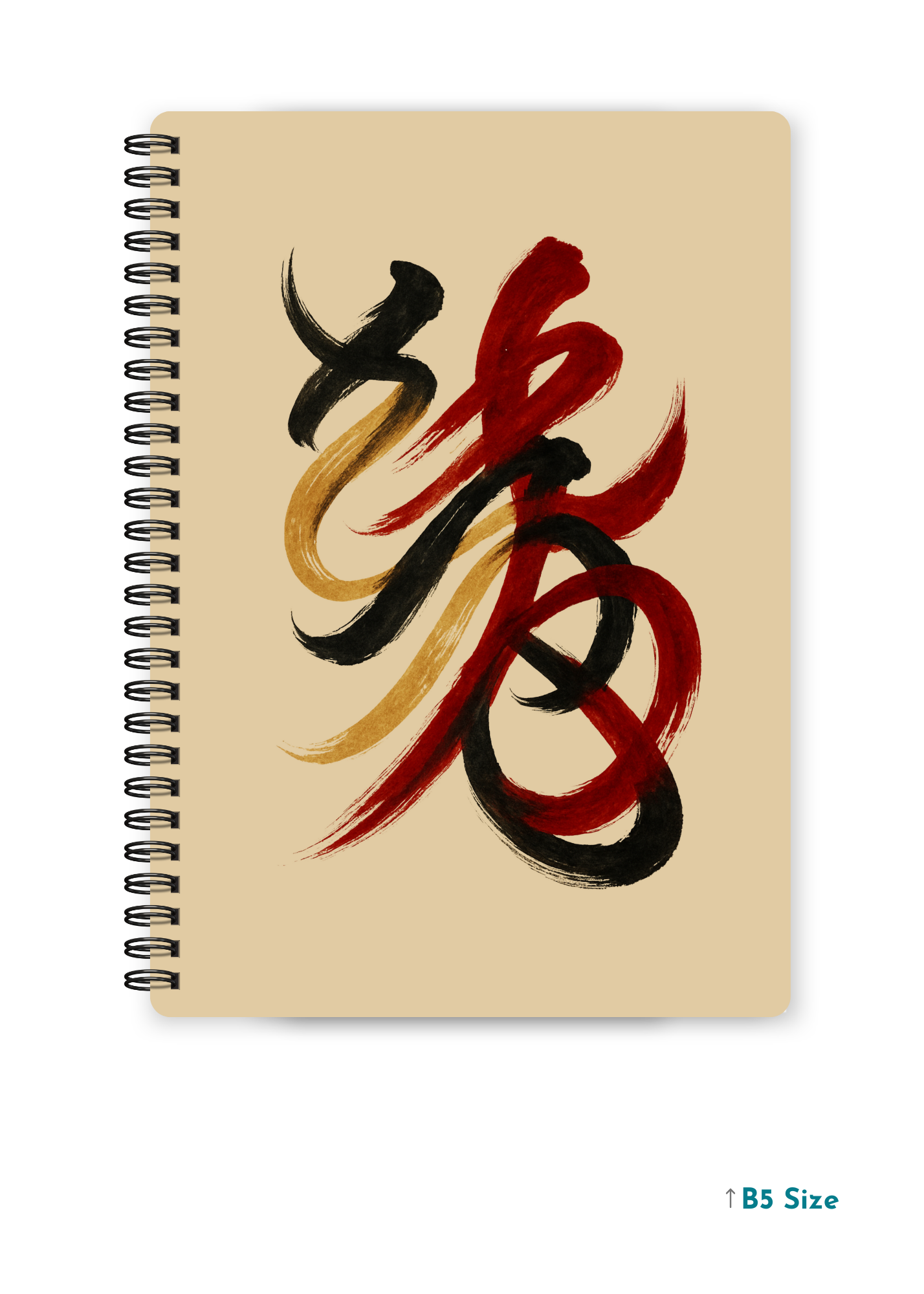 CALLIGRAPHIC FLOW cover page - A4 / B5 Size Wiro Notebook
