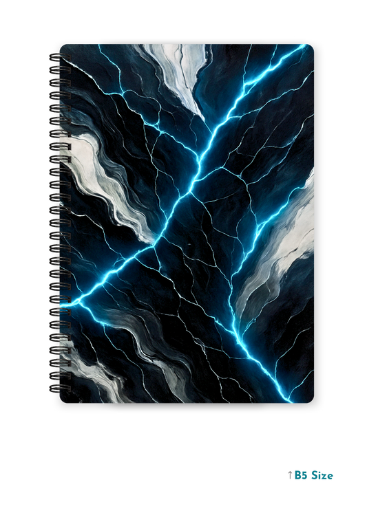 MARBLED CURRENT cover page - A4 / B5 Size Wiro Notebook