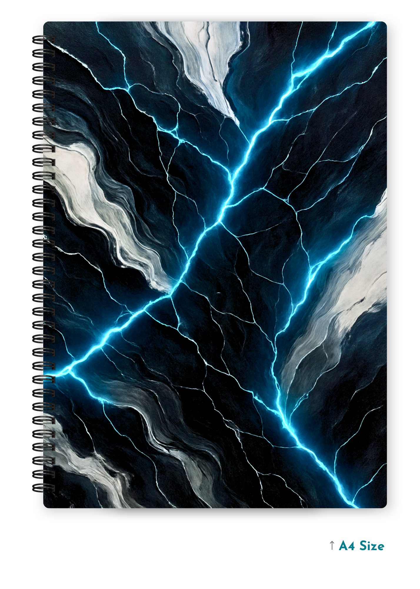 MARBLED CURRENT cover page - A4 / B5 Size Wiro Notebook