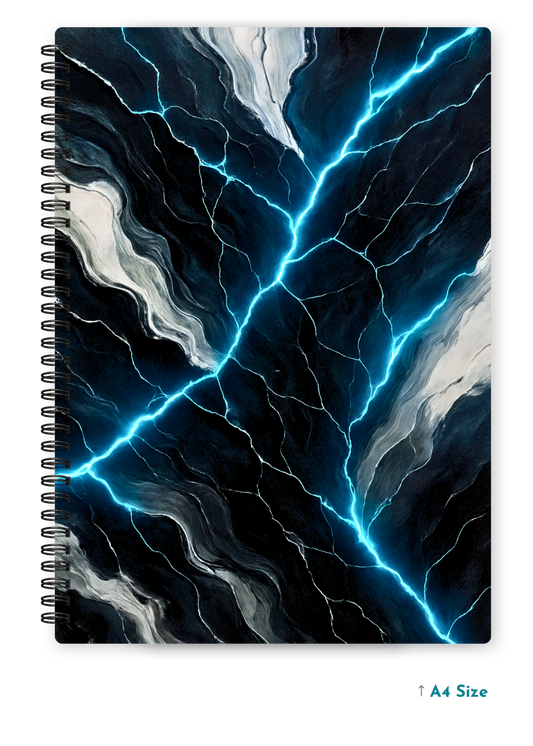 MARBLED CURRENT cover page - A4 / B5 Size Wiro Notebook