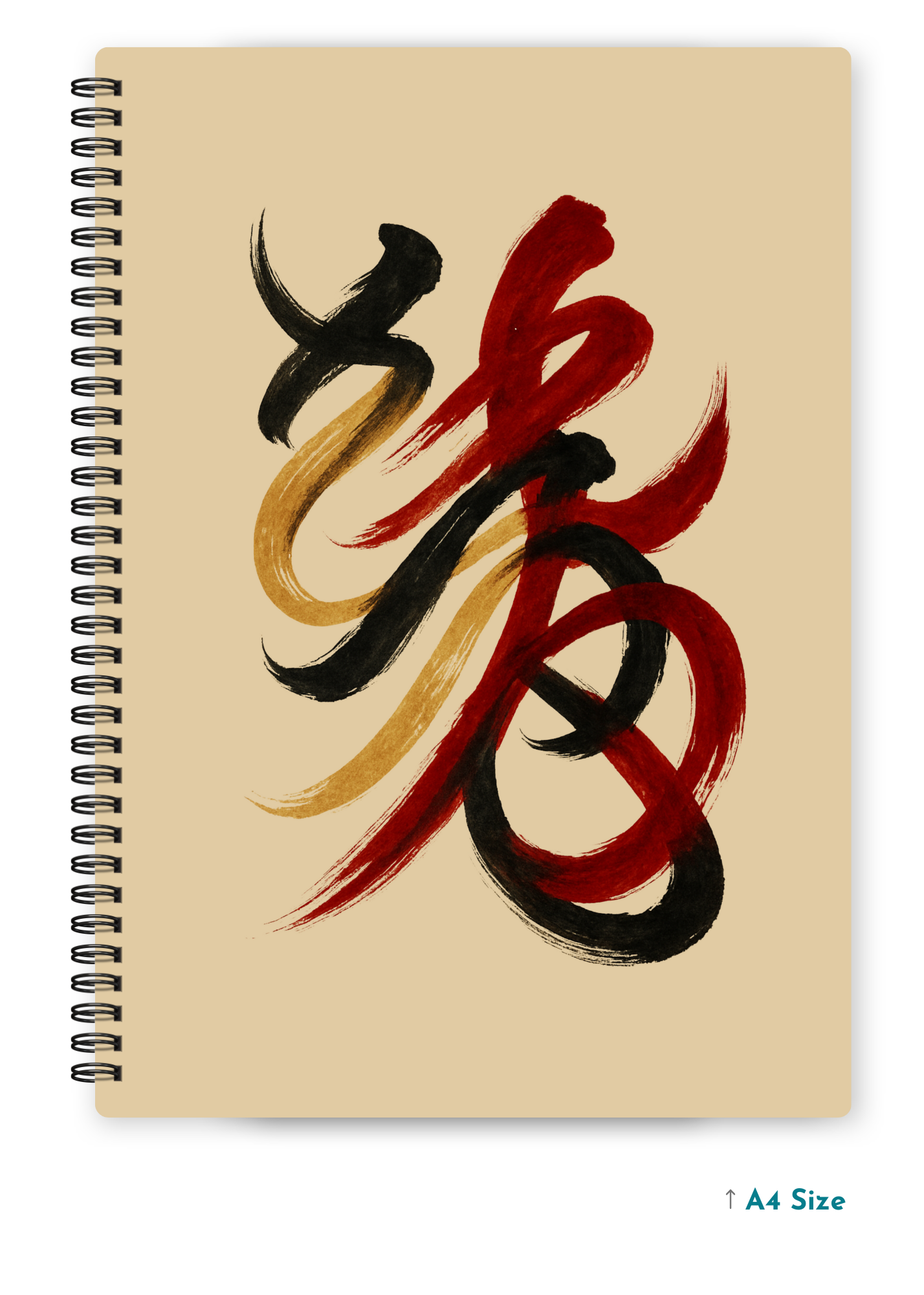 CALLIGRAPHIC FLOW cover page - A4 / B5 Size Wiro Notebook