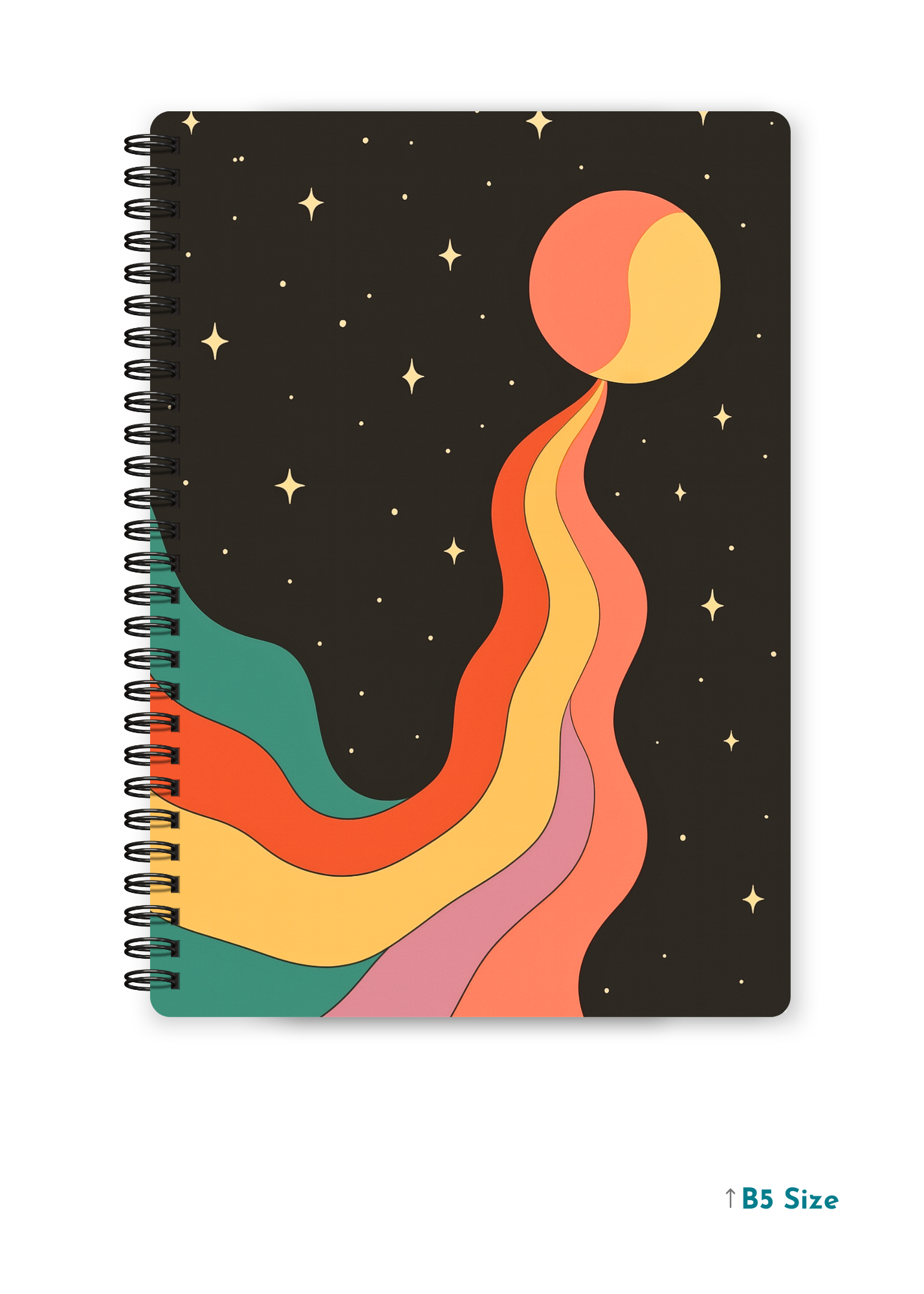 COLORED GRAVITY cover page - A4 / B5 Size Wiro Notebook