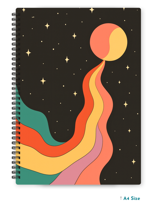 COLORED GRAVITY cover page - A4 / B5 Size Wiro Notebook