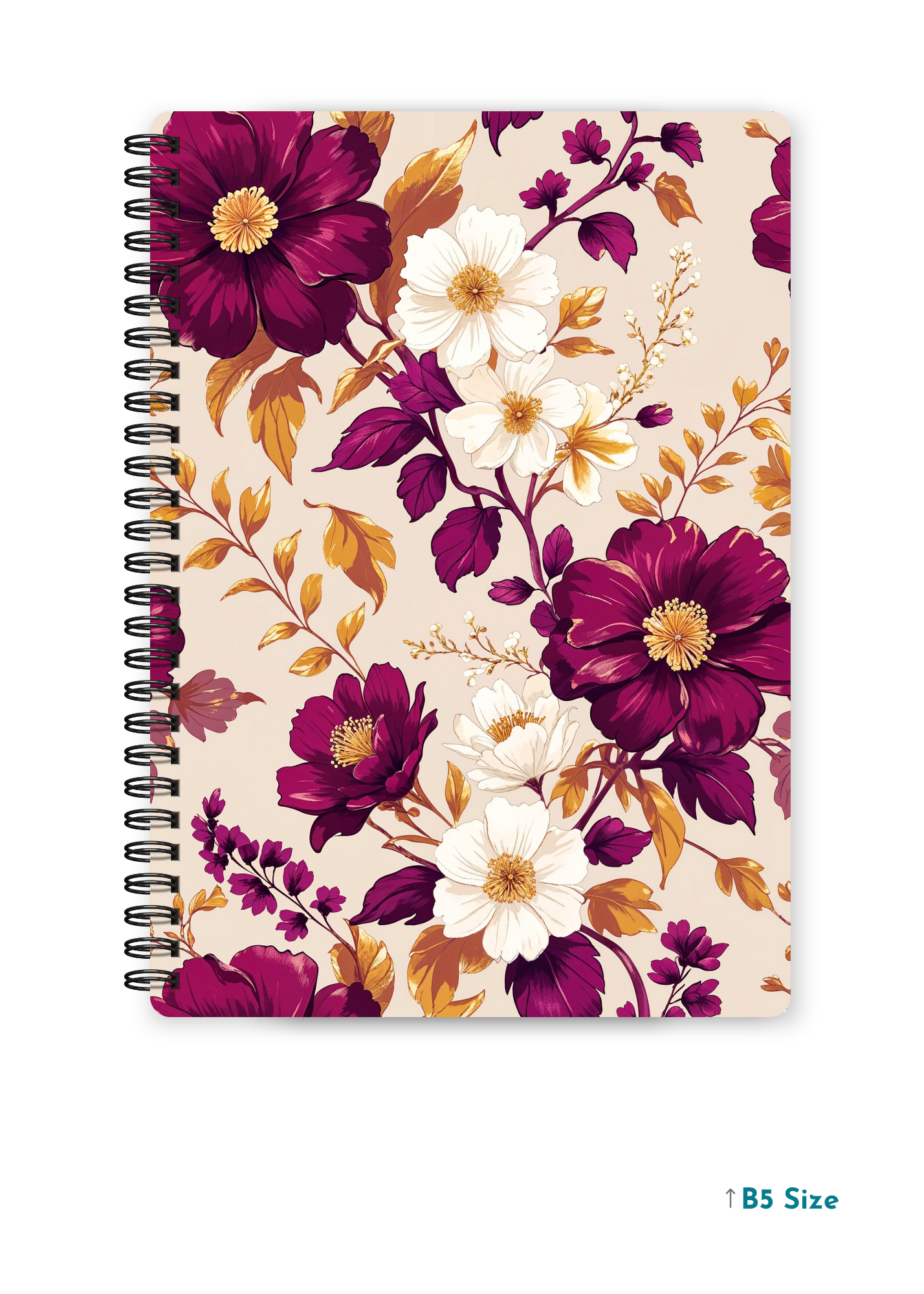 VELVET BLOOM cover page - A4 / B5 Size Wiro Notebook
